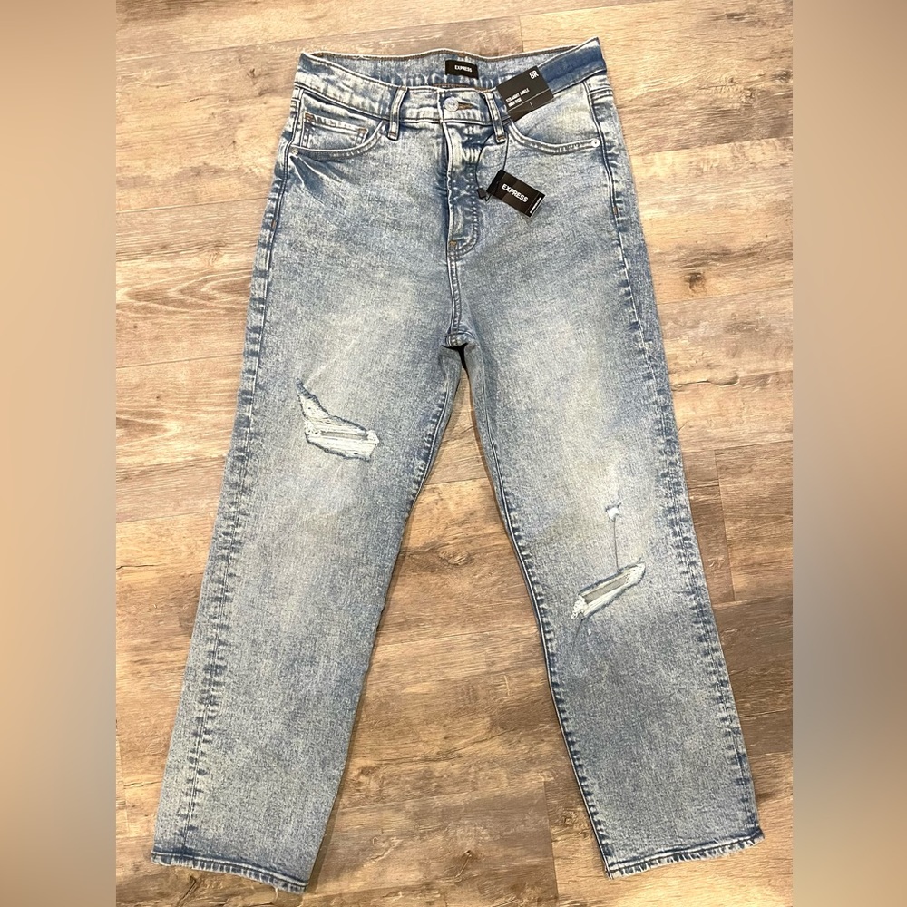 Express straight ankle high rise jeans
